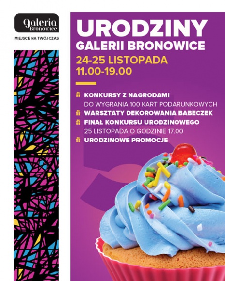 Weekend Urodzinowy w Galerii Bronowice LIFESTYLE, Moda - Już niebawem Galeria Bronowice obchodzić będzie piąte urodziny. Z tej okazji, w najbliższy weekend 24 – 25 listopada, przygotowała szereg atrakcji dla swoich klientów.